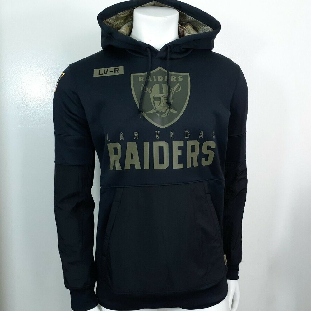 Nike Las Vegas Raiders Mens Black Salute to Service Football Hoodie Medium NWT